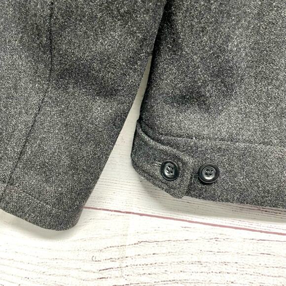 J. Crew Factory Charcoal Gray Wool Zip Front Biker Jacket Size S - Picture 10 of 13
